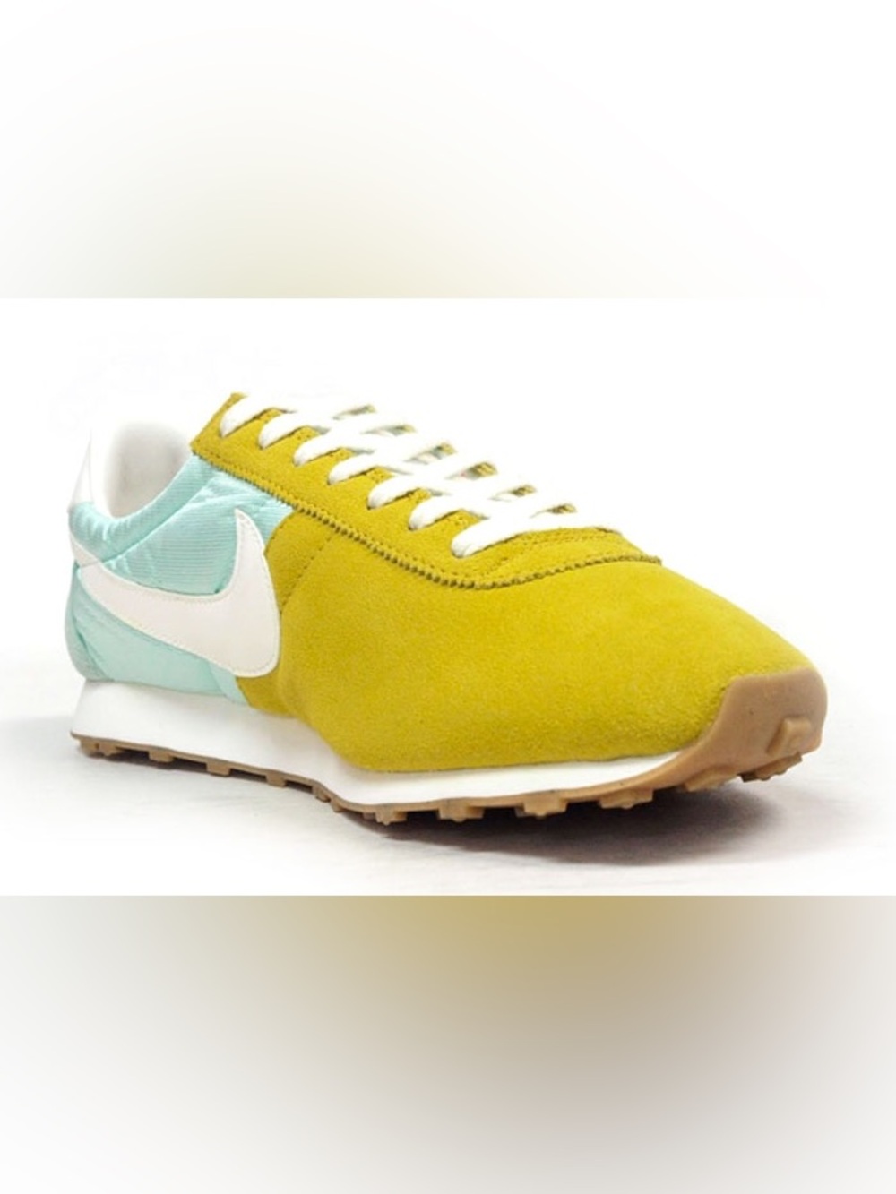 Nike 9.5 Pre Montreal Vintage Racer Women’s Retro Sneakers Yellow & Mint - Picture 6 of 6